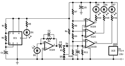 CAR PARKING SENSOR CIRCUIT USING INFRA-RED LED SCHEMATIC ... park sensor wiring diagram 