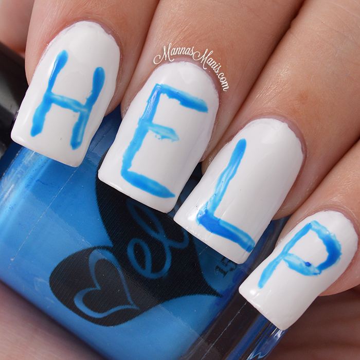 Help Blood Splatter Halloween Nail Art Tutorial Manna S Manis