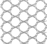 Estructura de red hexagonal del tejido de tul