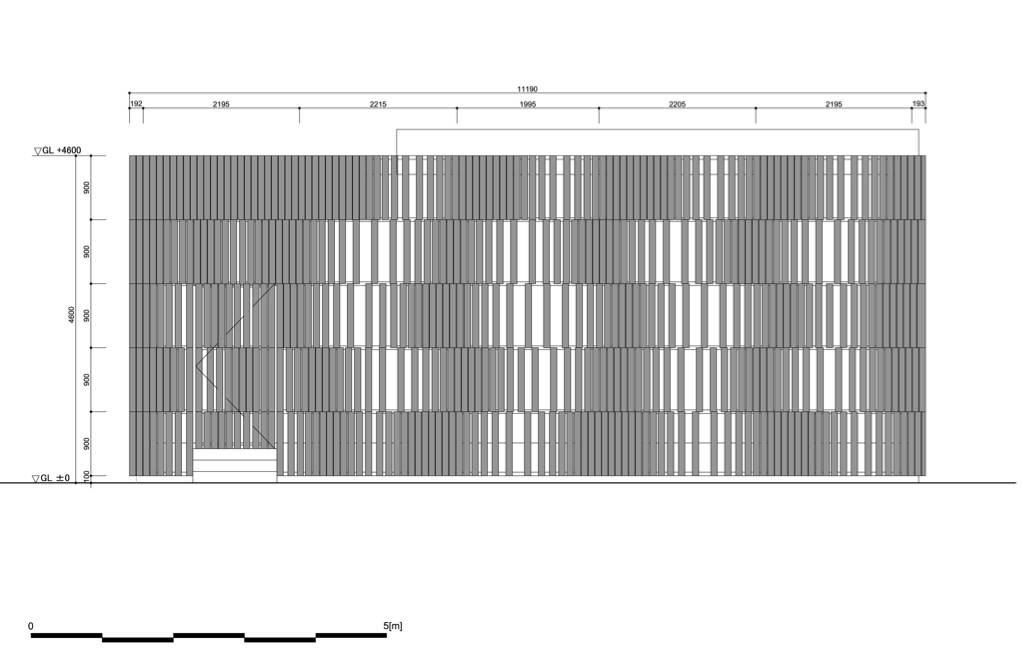 noblique Louver shade elevation
