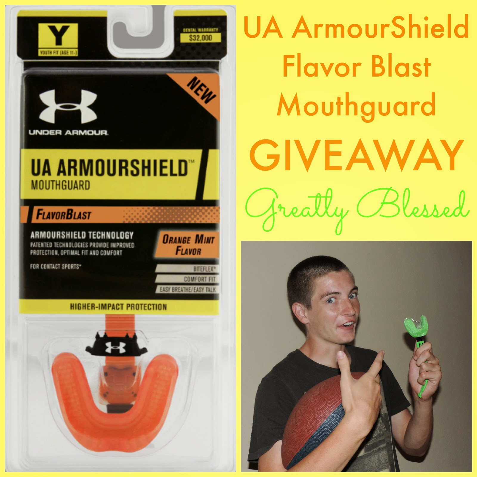 Under Armour UA Armour shield flavor blast mouth guard Sporting Goods