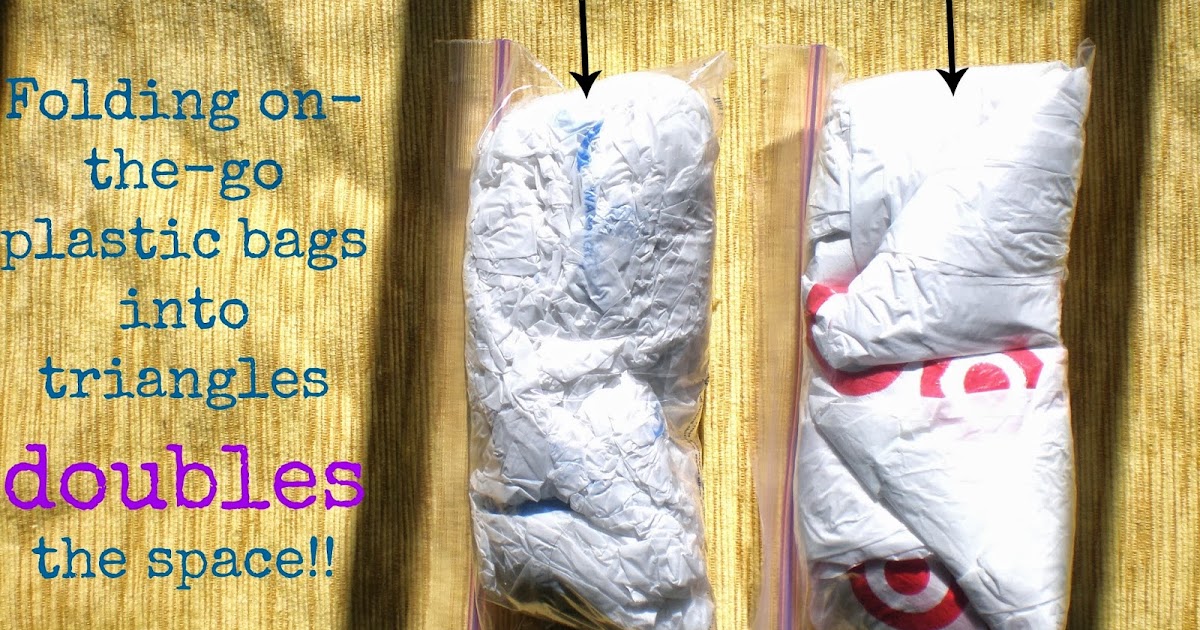 Simply in Control Folding Plastic Bags into Triangles for Maximum Space
