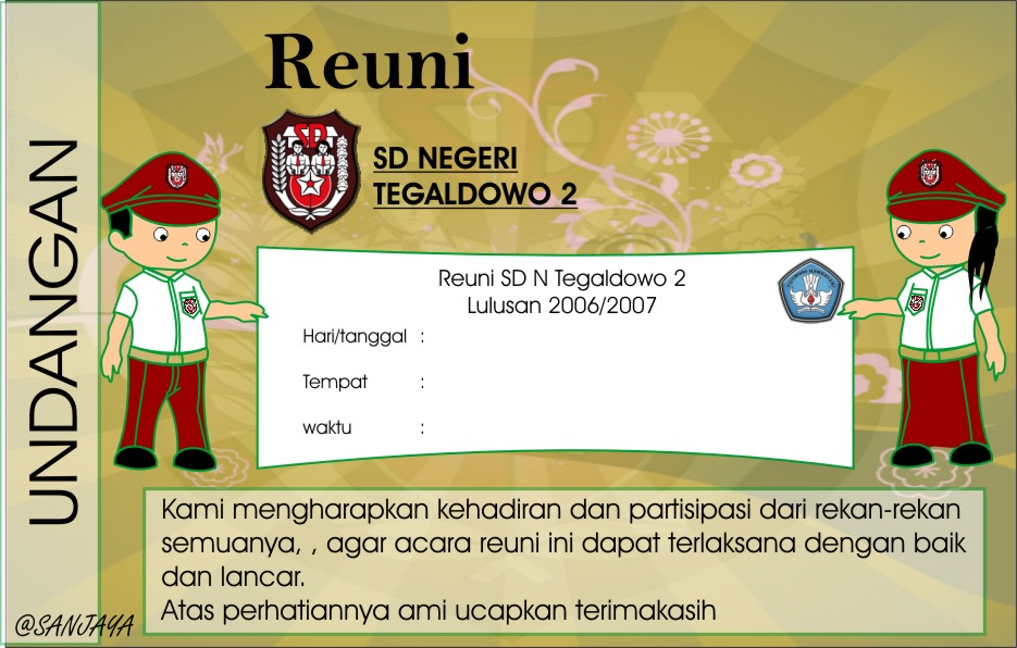 Contoh Undangan Reuni Sekolah