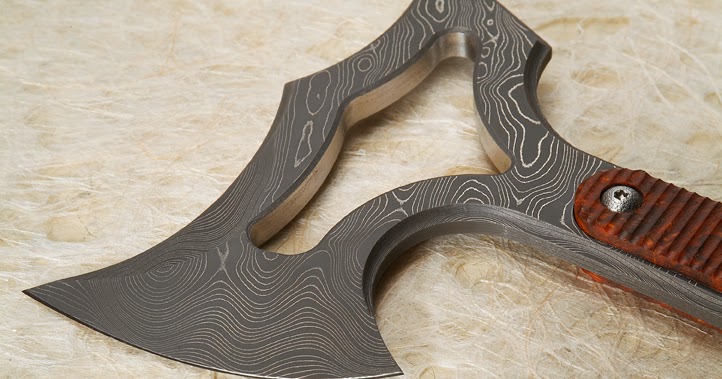 raindrop damascus battle axe raindrop damascus battle axe