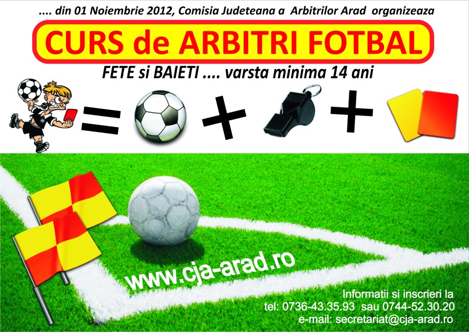 școala De Arbitri Arad Inscrieri La Scoala De Arbitri Care Debuteaza Pe 1 Noiembrie