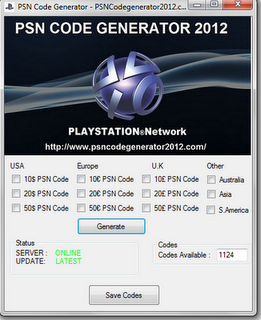 Psn Code Generator 2013 Free Download No Survey No Password