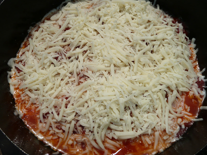 Everyday Dutch Oven Polenta Pie With Cheese and Tomato Sauce