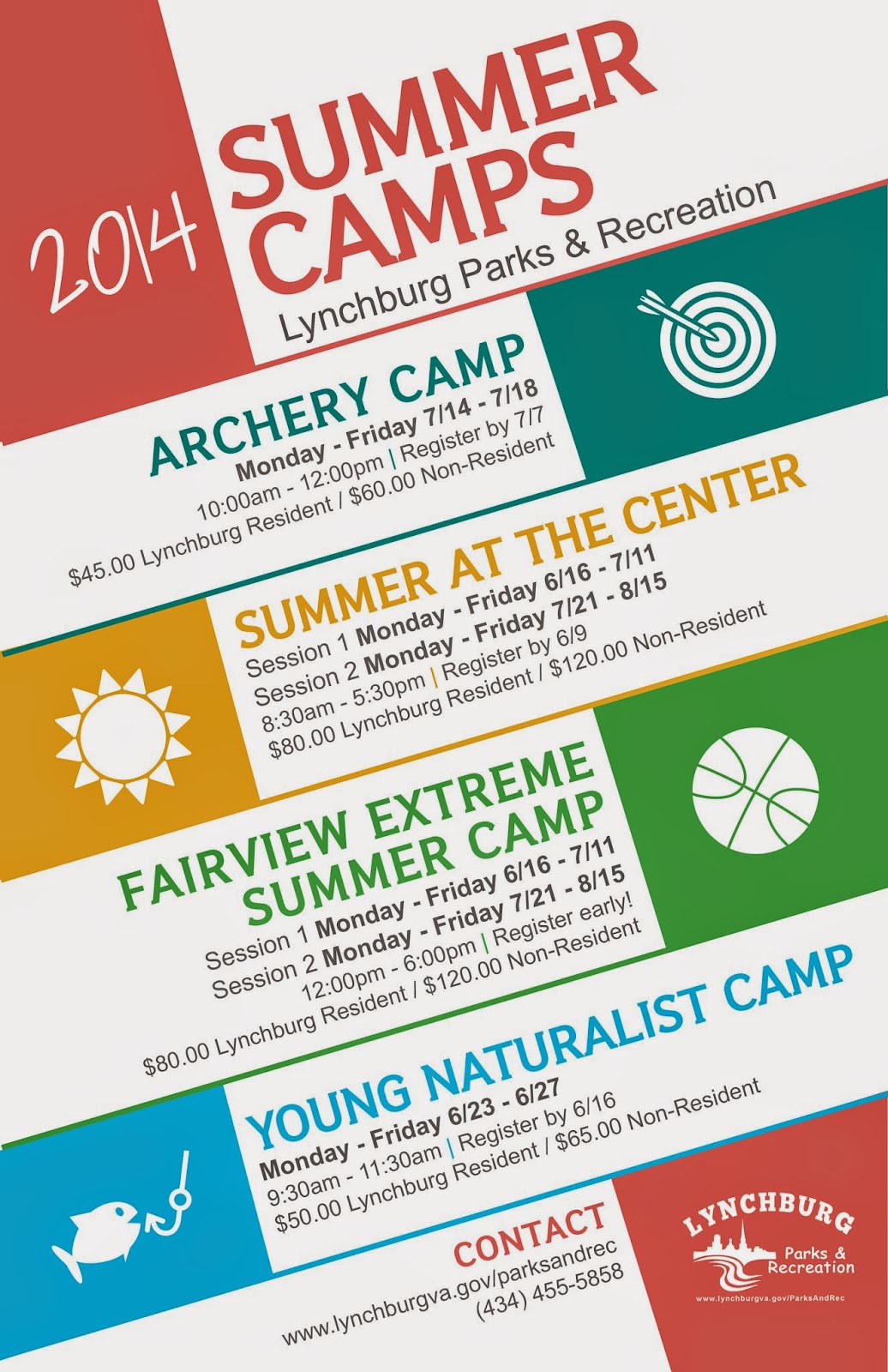Lynchburg Parks and Recreation Internship Summer Camps