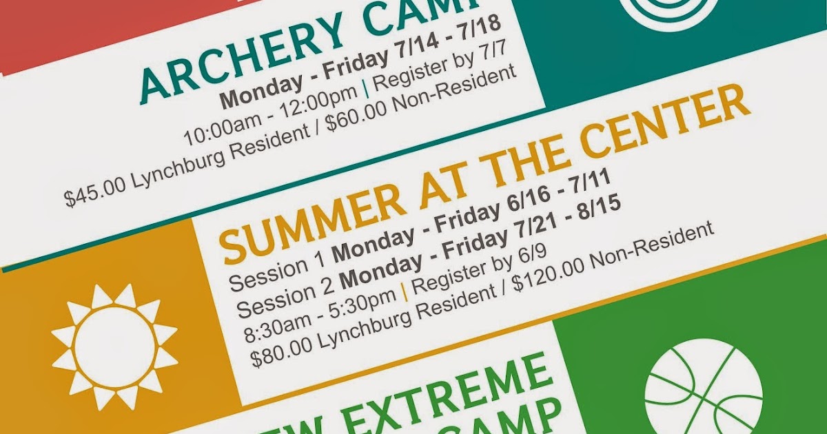Lynchburg Parks and Recreation Internship Summer Camps