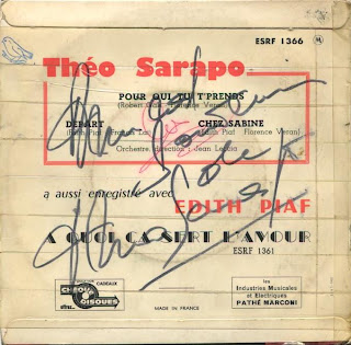 Théo Sarapo - Pour qui tu t'prends - France - 1962 - Back