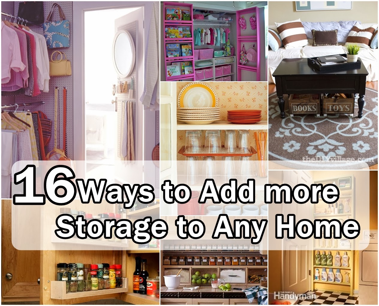 16 Ways to Add More Storage To Any Home DIY Craft Projects