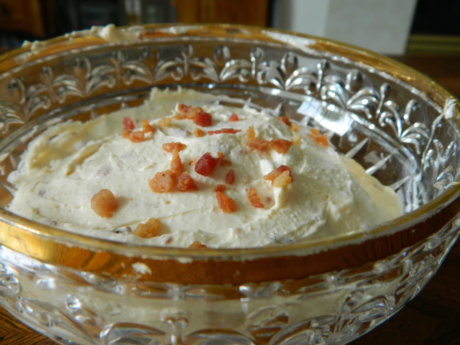 Ginny's Low Carb Kitchen BACON ONION GARLIC CHEESE DIP OR SPREAD