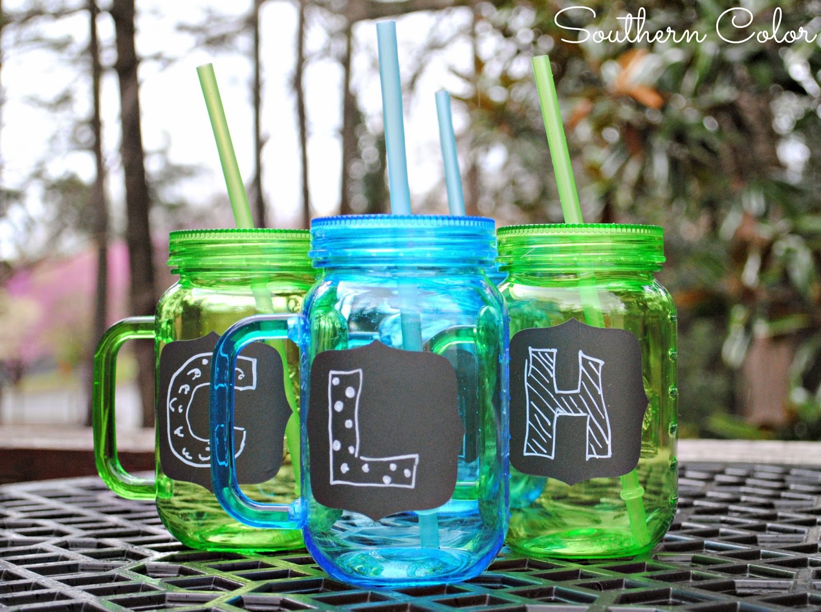 Southern Color Chalkboard Vinyl Mason Jars