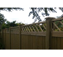 Garden Fence Panels with Diamond Trellis Topper