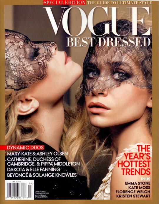 Olsen twins feature on the cover of Vogue Best Dressed December 2011