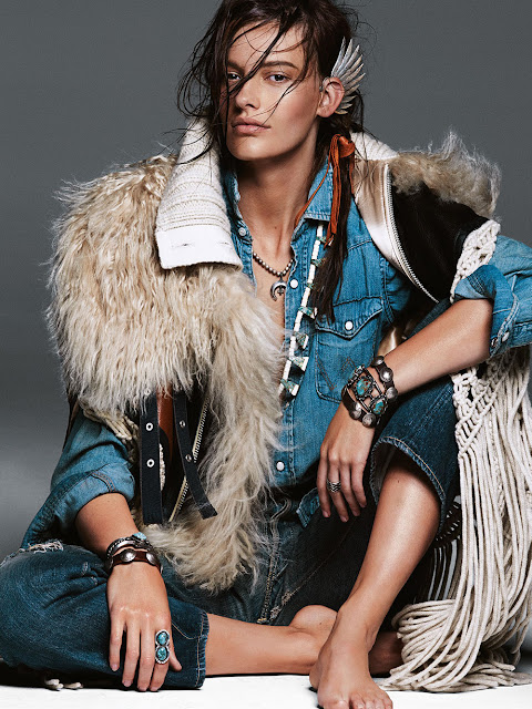 vogue australie,photoshooting,pocahontas,wild,amérindien,mode,greg kadel,amanda murphy