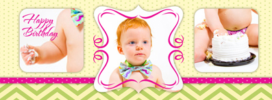 cake smash free photoshop template 1st birthday collage