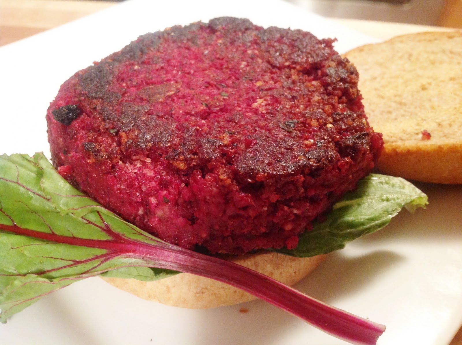 The "V" Word Roasted Beet Burgers