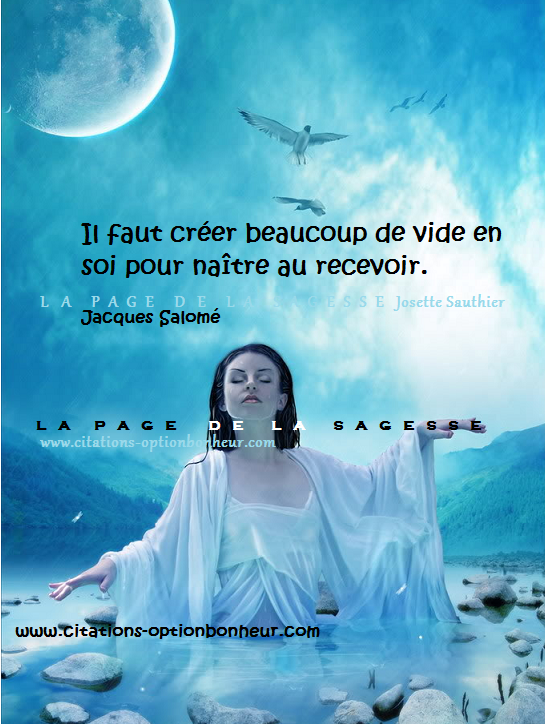 La Page de la Sagesse Citation de Jacques Salomé sur RECEVOIR