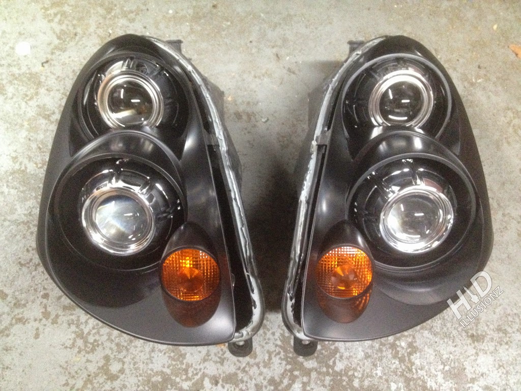 HID ILLUSIONZ Infiniti G35 S2000 FXR Bullet Quad Setup HID Retrofit