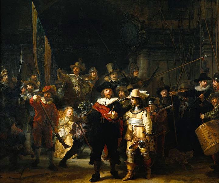 The Night Watch, Rembrandt van Rijn (Rijksmuseum, Amsterdam:1642)