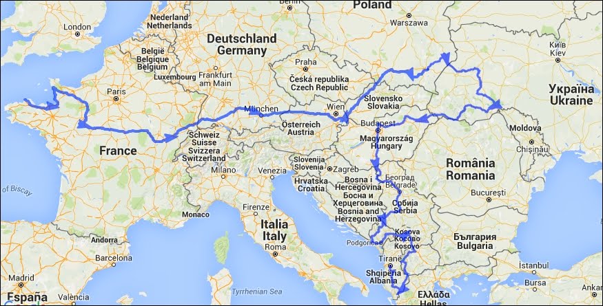 Vélo à travers l'Europe 2015