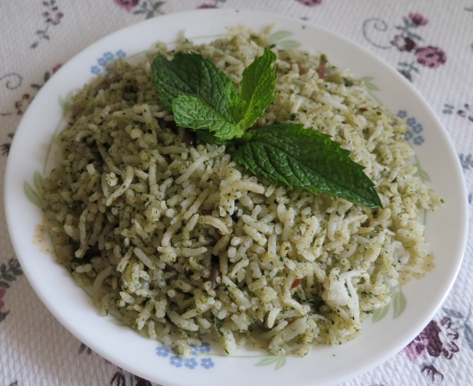 Simply Delicious Mint Rice with Coriander (Pudina Chawal with Dhaniya)