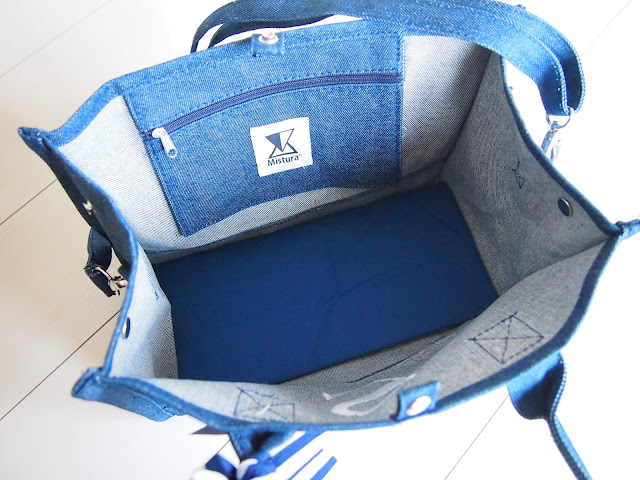 イニシャルデニムトートバック