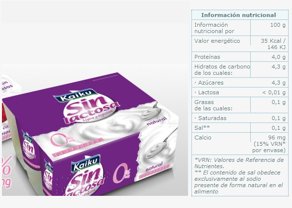 Sin Lactosa / Sin Fructosa: Kaiku Yogur Natural 0%mg (Desnatado) y Sin  Azúcar