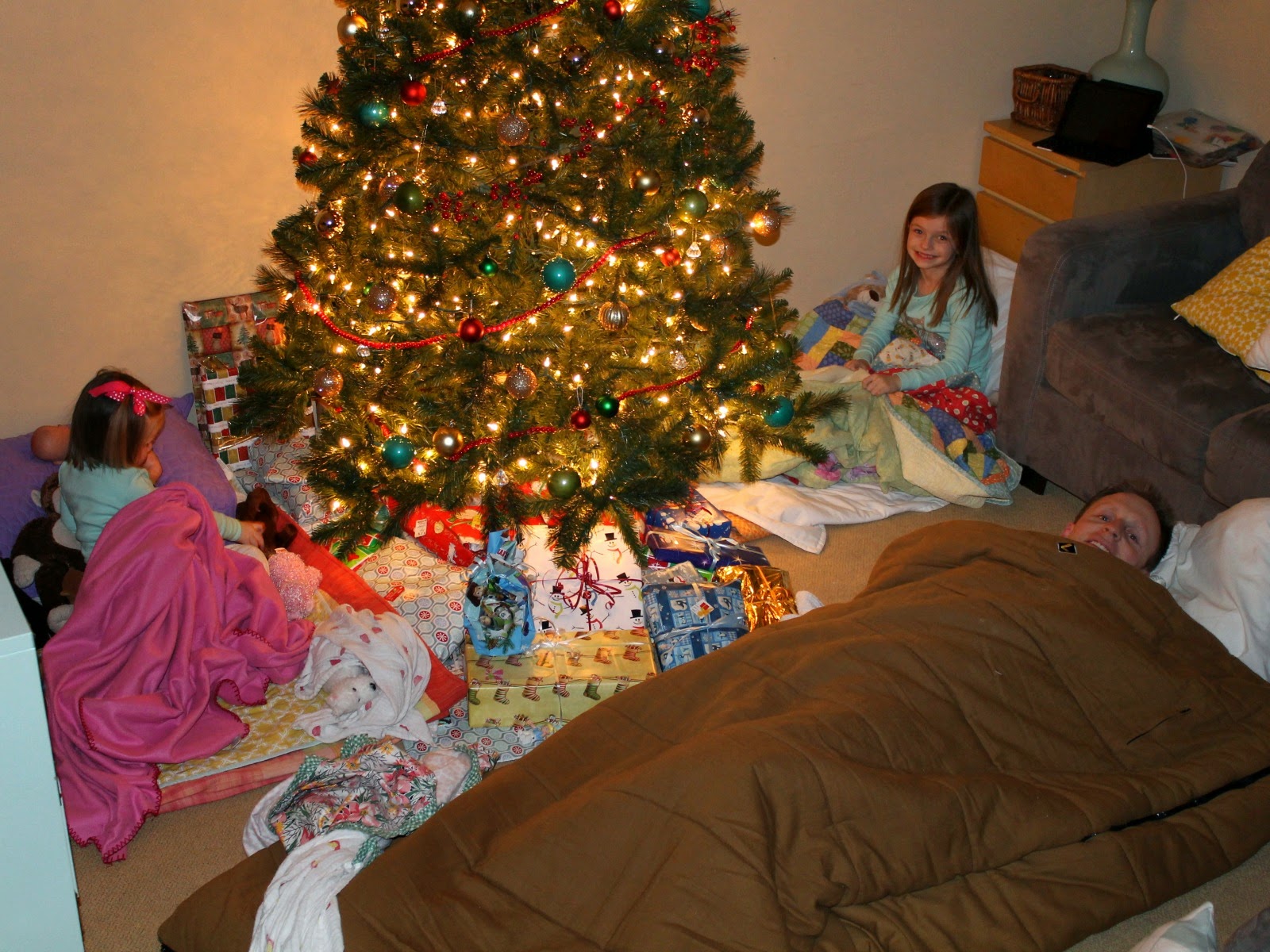 the hawkins family Christmas Family Sleepover