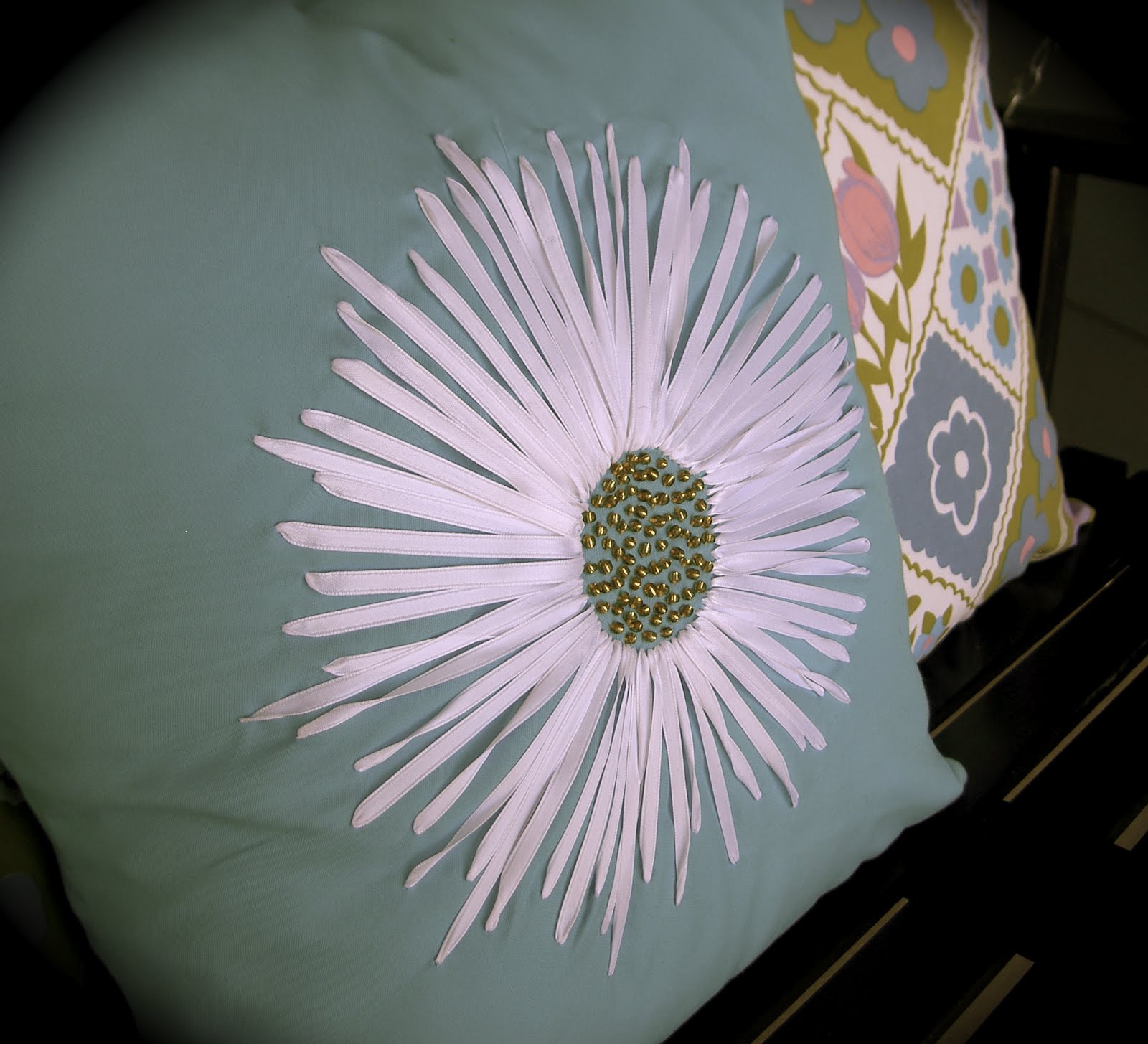 Chapman Place Ribbon Flower Pillow