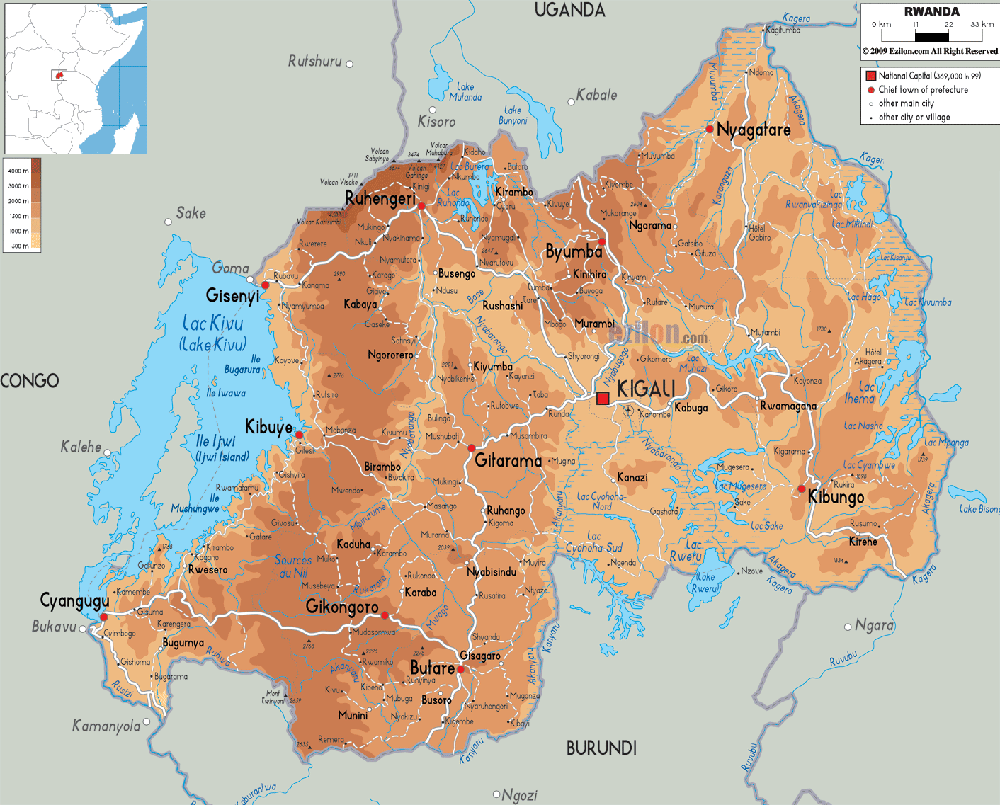 MAPAS DE RWANDA Geografia Total™