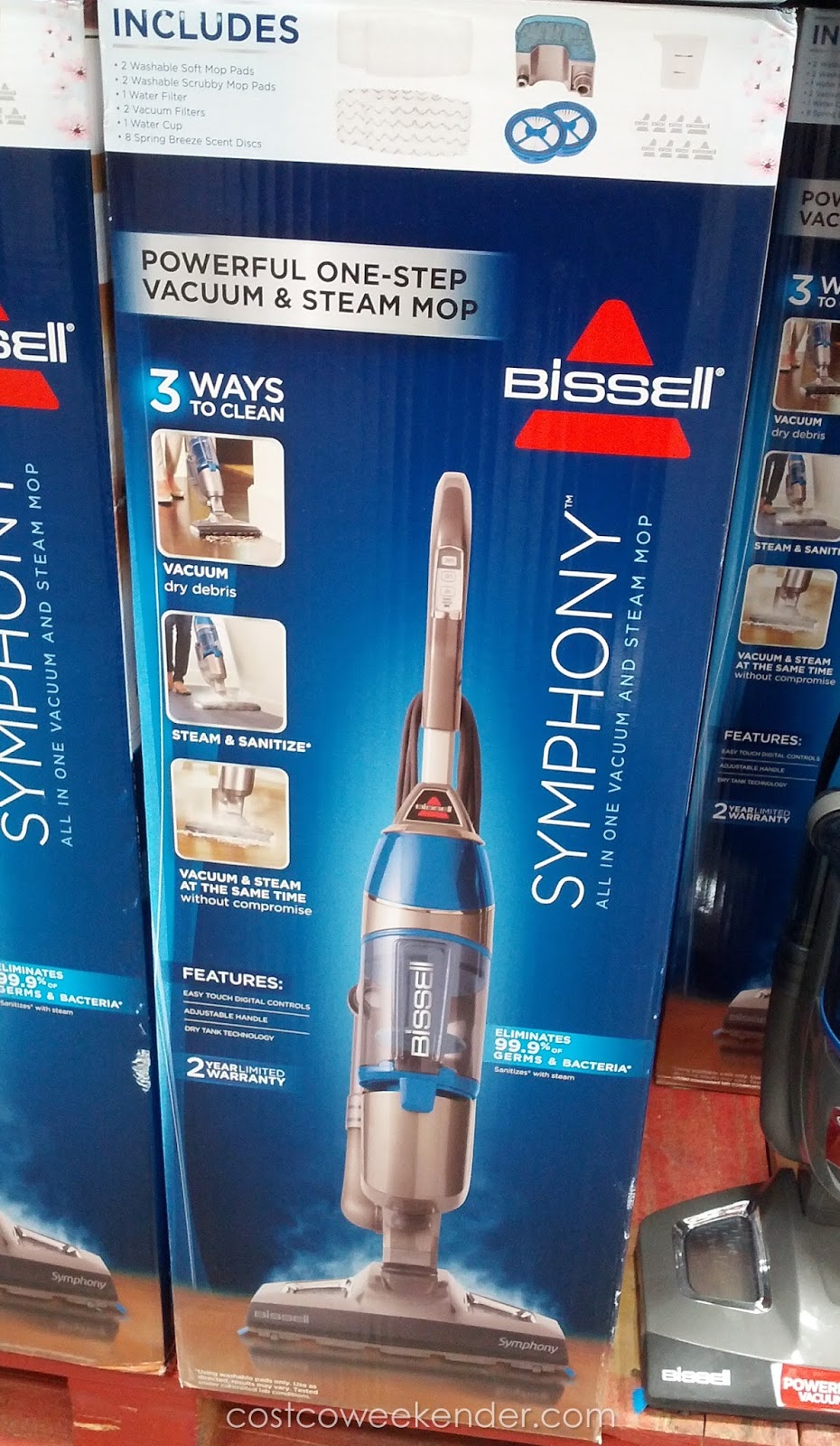 Bissell Symphony AllInOne Vacuum and Steam Mop Costco Weekender