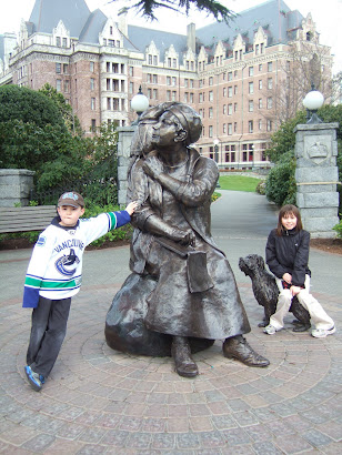 Statue of Emily Carr outside The Empress Hotel, Victoria