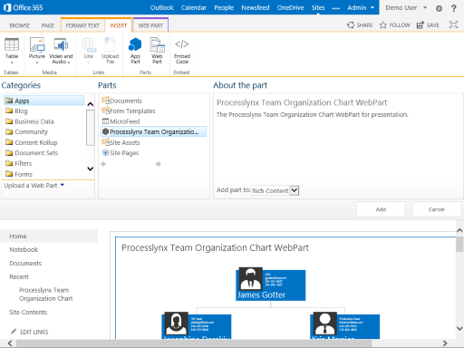 Office 365 Org Chart App