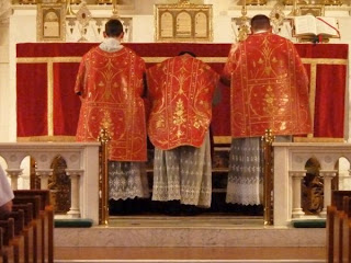 Prayers att he Foot of the Altar--celebrant's confiteor.