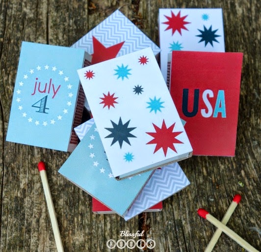 Patriotic Matchbox Printable from Blissful Roots