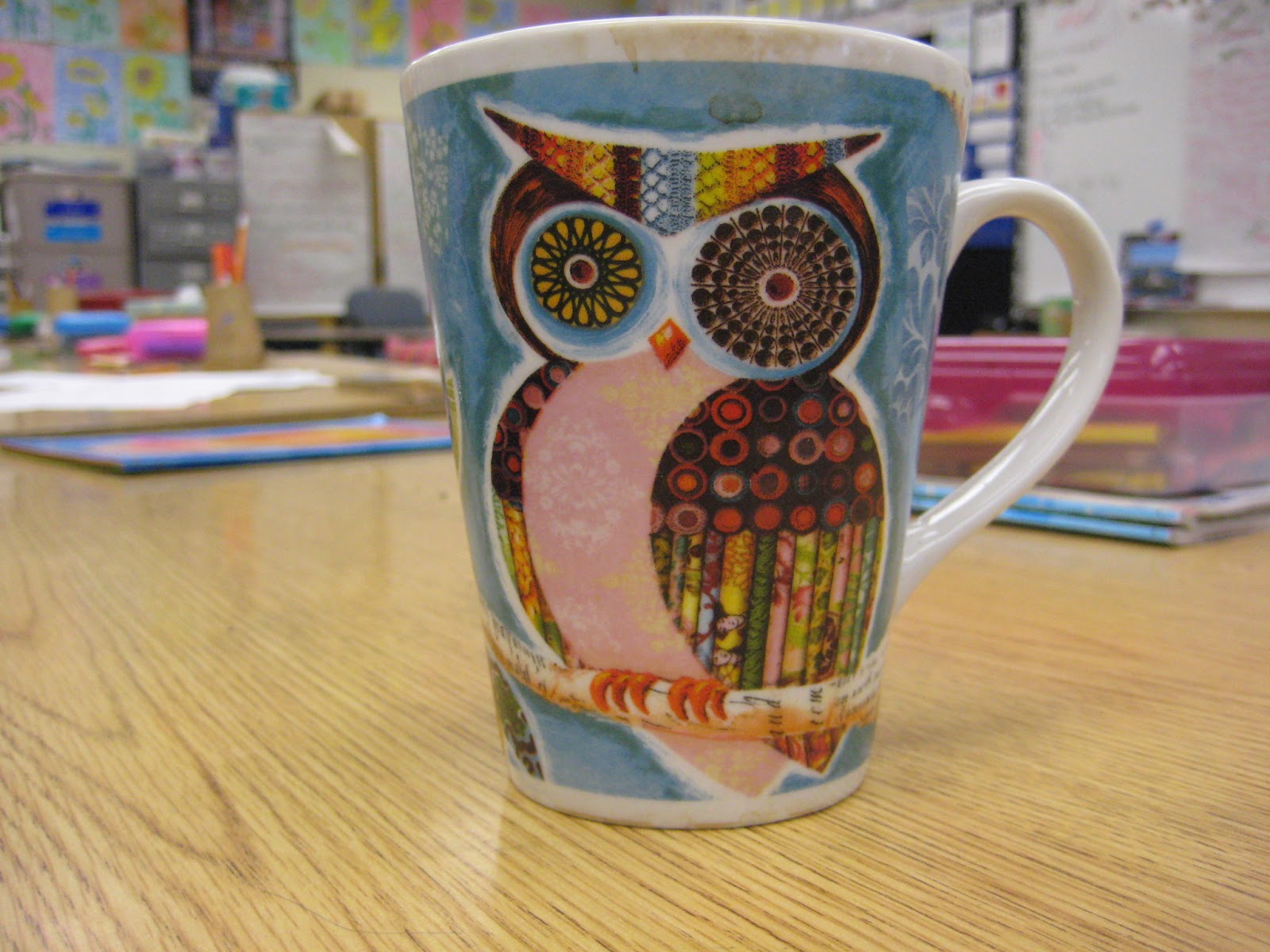 Red Orange Wolff Coffee Mug to Quilt