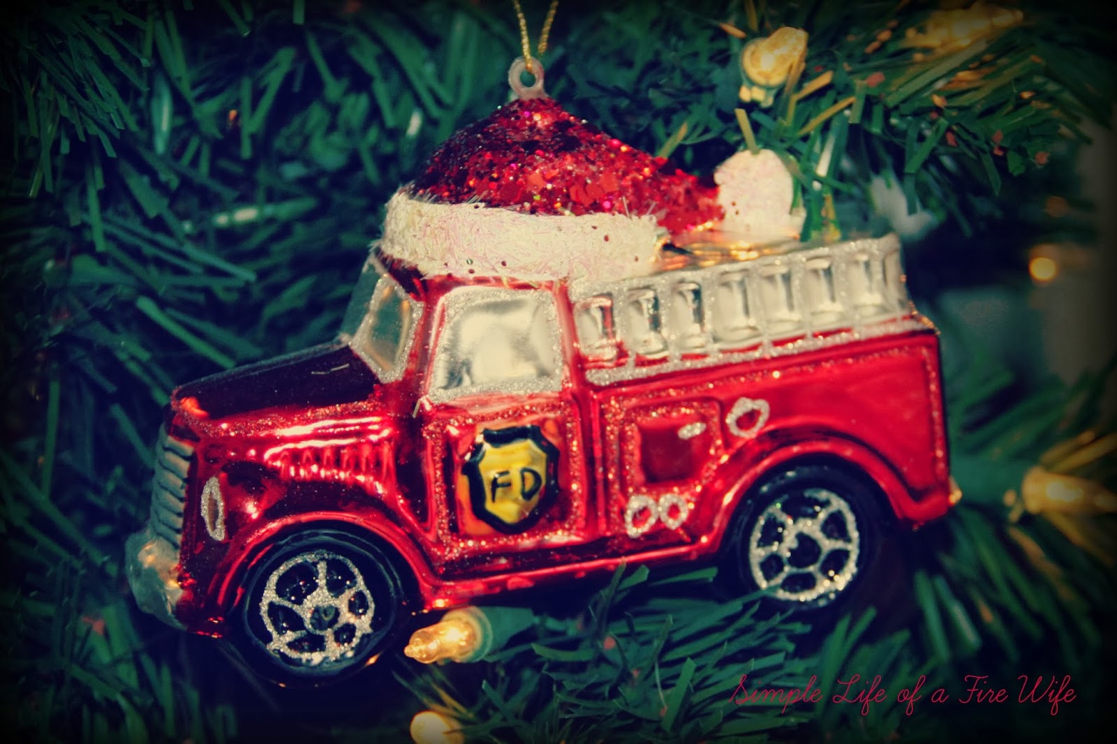 Simple Life of a Fire Wife Firefighter Christmas Tree