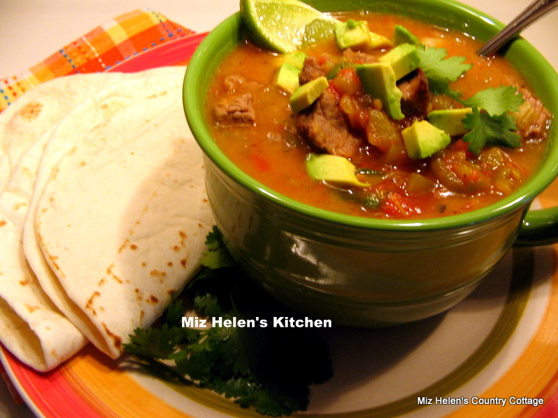 Green Chili With Beef and Potatoes