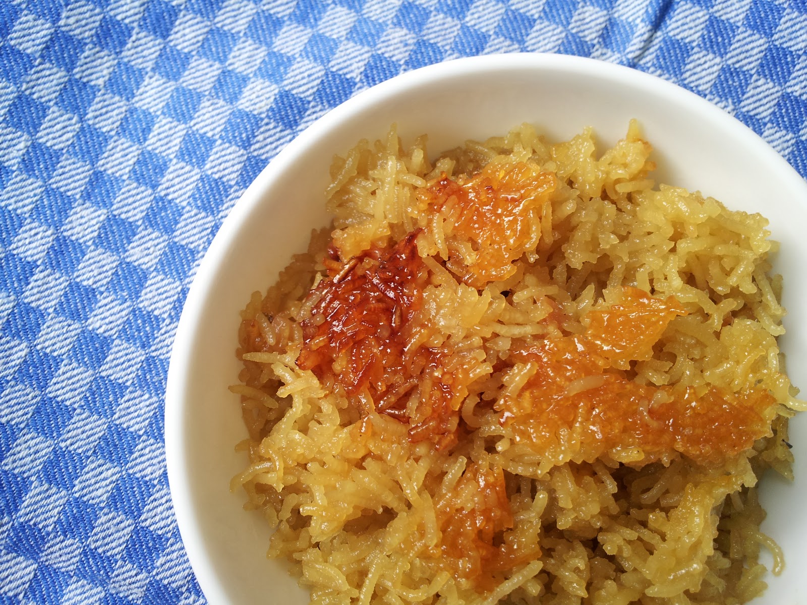 food i make Gur Wale Chawal Rice Cooked in Brown Sugar