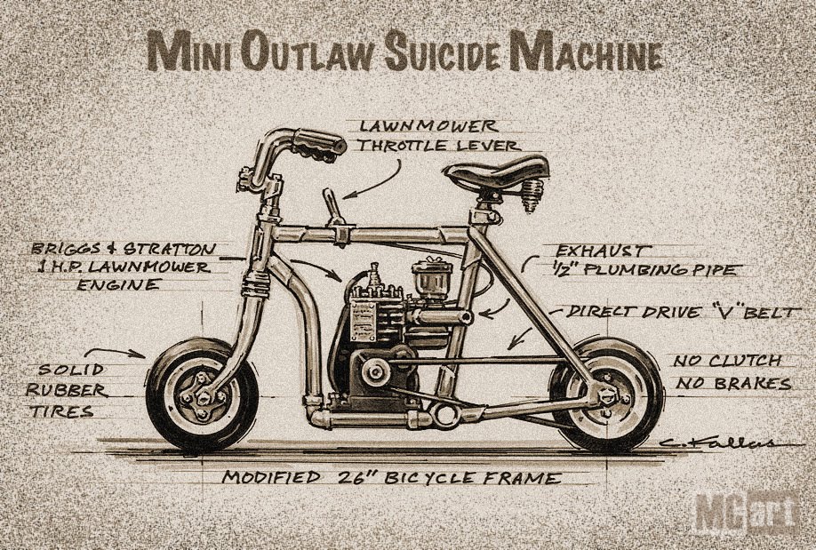 lawn mower engine on bike