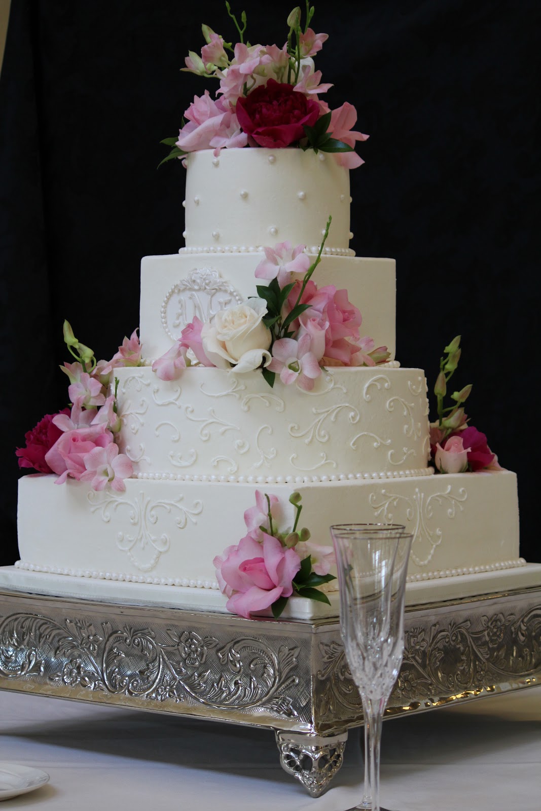 Old World Cake Co., LLC: Wedding Cake with Classic White on White