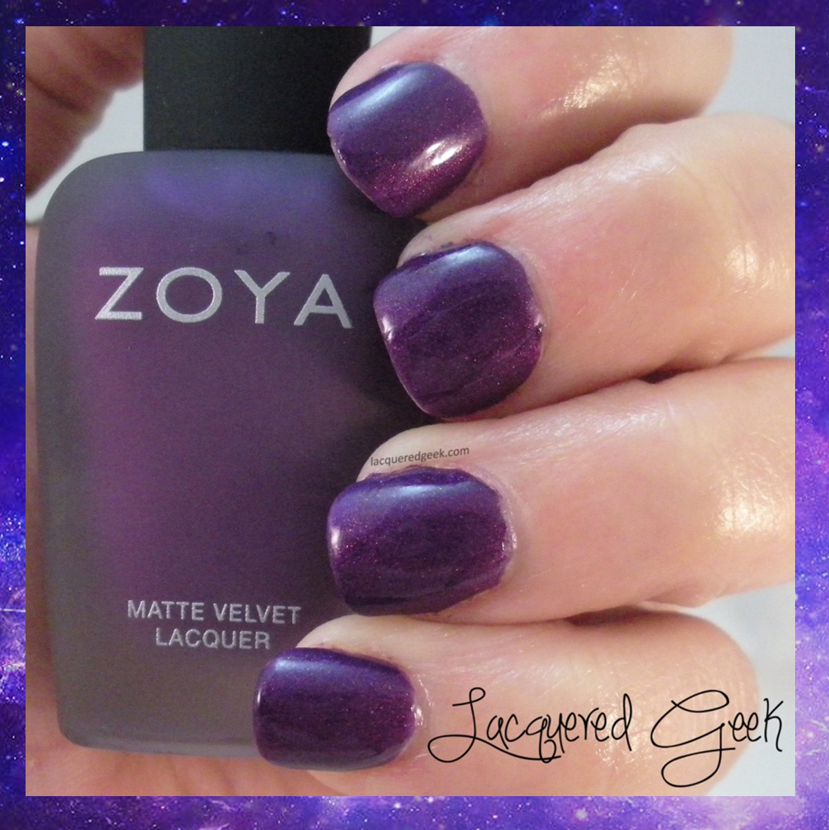 Lacquered Geek Zoya Matte Velvet Posh and Savita plus a giveaway!