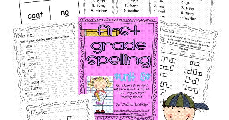Welcome to the UNI-corner: Updated First Grade Treasures Spelling Packet