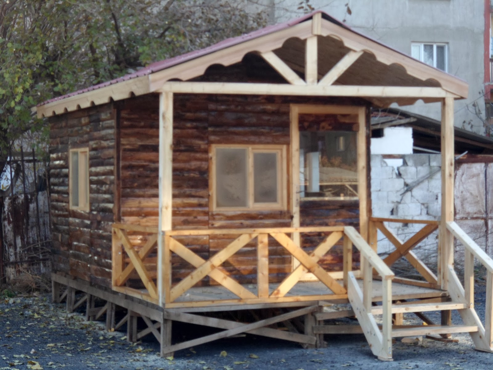 Ahşap ev 13.5 m2 kütük ev modeli