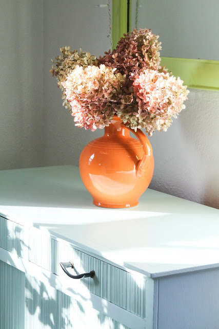 hydrangeas, dried flowers, painted furniture, Anne Butera, My Giant Strawberry