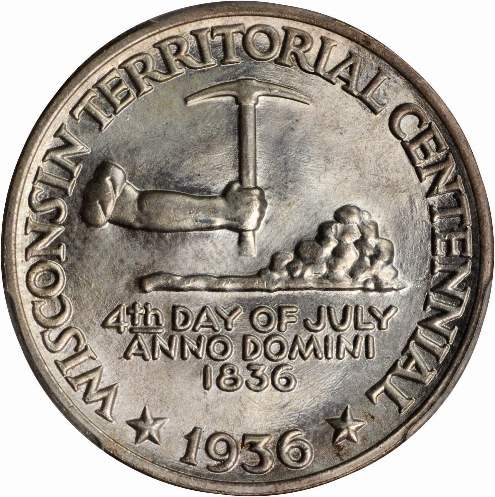 1936 Wisconsin Territorial Centennial Half Dollar