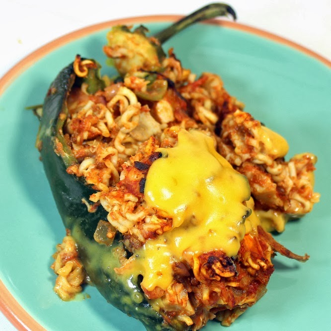 52 Ways to Cook Ramen Noodles TexMex Stuffed Peppers Ramen Noodle