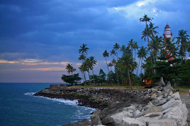 Thangassery Beach in Kerala